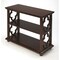 Homeroots 27" Dark Brown Two Tier Standard Bookcase 389569 - alternate 1