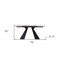 Homeroots 79" White and Black Sintered Stone and Steel Extendable Dining Table 535202 - alternate 3