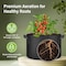 Ipower HealSmart Plant Grow Bags 7 Gallon, Tomoato Planter Pots with Handles, Black 2024 Version, 5PK GLGROWBAG7X5BLKV5 - alternate 2
