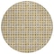 Homeroots 8' Gold And Beige Round Geometric Washable Indoor Outdoor Area Rug 583284 - alternate 2