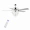 Jonathan Y Mindy 52" 3-Light Glam Modern Crystal Shade LED Ceiling Fan With Remote, Chrome JYL9616A - alternate 1