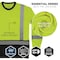 Ergodyne Hi-Vis Shirt, L, Lime, Long Sleeve 22204 - alternate 2