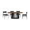 Homeroots Five Piece Brown and Black Oval Dining Set with Four Chairs 571721 - alternate 2