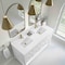 James Martin Vanities 60 in. Double Vanity, Bright White, w/Single Hole 3 CM White Zeus Quartz Top & Backsplash 330-V60D-BW-1WZ - alternate 2