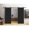 Vdomdoors Modern Double Barn Door 36" x 80" inches / Mela 7001 Painted Black / 13FT Rail Track Set / Solid Pa MELA7001DB-TCF-36 - alternate 1