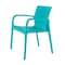 Homeroots Set of Two Turquoise Heavy Duty Plastic Outdoor Stacking Dining Chairs, 2PK 565196 - alternate 3