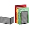 Acrimet Steel Metal Bookends for Shelves, Heavy Duty, for Large books, (Black with Silver), 2PK 298 - alternate 4