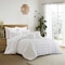 Homeroots White Twin Polyester 180 Thread Count Washable Duvet Cover Set 529033 - alternate 2