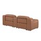 Homeroots 89in Cognac and Silver Italian Leather Power Reclining Loveseat With Storage 633759 - alternate 2