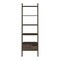 Homeroots 70" Brown Five Tier Ladder Bookcase with A Drawer 478393 - alternate 1