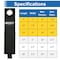 Grizzly Supply Storage Strap, 7, 10, 13 in L, 1, 1.5, 2 in W, Hook and Loop Closure, Grommet, Reusable, Black, 6PK GS-HLSS7x10x13-0 - alternate 6