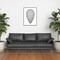 Homeroots 82" Black Leather Sofa With Toss Pillows 607324 - alternate 2
