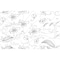 House Of Doolittle Doodle Notebook, Black & White Floral, 100 Pages, 7 in x 9 in, Hard Cover 781-90 - alternate 2