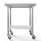 Koolmore 30'' x 30'' 18-Gauge 304 Stainless Steel Commercial Work Table with Casters CT3030-18C - alternate 4
