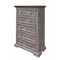 Homeroots 37" Gray Solid Wood Five Drawer Chest 524584 - alternate 2