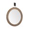 Homeroots 44" Brown Round Wood Framed Rope Hanging Accent Mirror 376439 - alternate 2