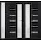 Vdomdoors Front Exterior Prehung Metal-Plastic Double Doors / MANUX 8088 Matte Black / Sidelite Exterior Wind MANUX8088DEXD-BLK-RH-W72+16xH80 - alternate 1