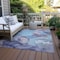 Homeroots 5' X 8' Blue Abstract Washable Non Skid Indoor Outdoor Area Rug 559662 - alternate 2