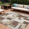 Homeroots 8' X 10' Brown Ivory And Taupe Geometric Washable Indoor Outdoor Area Rug 613202 - alternate 1