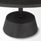 Homeroots 32" Dark Brown and Black Solid Wood and Iron Round Pedestal Coffee Table 393166 - alternate 2