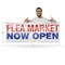 Signmission Flea Market Now Open, 36 Inch x 96 Inch, Vinyl Banner B-96-30635 - alternate 2