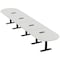Skutchi Designs 18 Person Conference Table With Power Unit | 18' Racetrack Table | Harmony Series HAR-RAC-48X216-T.BK-U779-EBLK - alternate 1