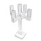 Homeroots 20" Clear Faceted Crystal Tabletop Candelabra Candle Holder 590232 - alternate 2
