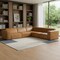 Homeroots 116" Sienna Leather Modular Sofa With Brown Legs 641019 - alternate 3