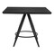 Homeroots 37" Black Wood and Steel Square Dining Table 557695 - alternate 3