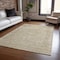 Homeroots 3' X 5' Tan And Beige Abstract Washable Indoor Outdoor Area Rug 616034 - alternate 3