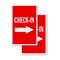 Signmission Check-in With Arrow, A-Frame & 2 Decals Installed, Heavy-Duty Plastic Frame SBHD-D-2436-Check-in With Arrow - alternate 2