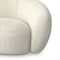 Homeroots 89" Cream Fabric Sofa With Walnut Legs 640987 - alternate 2