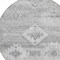 Homeroots 8' Silver Gray And Charcoal Round Southwestern Washable Indoor Outdoor Area Rug 588728 - alternate 2