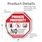 Signmission Private Property No Trespassing Sol, 6 inch X 6 inch, Vinyl Decal, 2PK OC-D-2PACK-6-141 - alternate 3