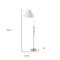 Homeroots 68" Nickel Adjustable Floor Lamp With White Fabric Empire Shade 526244 - alternate 2