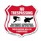 Signmission No Trespassing Shield Sign This Property, 6 inch X 6 inch, Plastic Sign, 2PK SHI-P-2PACK-6-409 - alternate 1