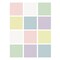 Flipside 3" x 3" Pastel Assorted Dry Erase Stickables w/ Dry Erase Marker - 2 Packs of 12 Sheets 95533 - alternate 1