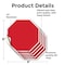 Signmission Blank Sign Red Background, 6 inch X 6 inch, Vinyl Decal, 5PK OC-D-5PACK-6-28 - alternate 4