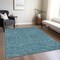 Homeroots 5' X 8' Teal Blue Gray And Ivory Polka Dot Washable Indoor Outdoor Area Rug 599089 - alternate 2