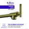 Anzzi Braccia Series 24in Wall Mounted Pot Filler in Brushed Brass KF-AZ258BG - alternate 3