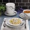 Elama Sarah 12 Piece Porcelain Black Ribbon Dinnerware Set, Service for 4 in White and Black 750123737M - alternate 3