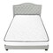 Homeroots Light Gray and Gray Wood Tufted Upholstered Queen Bed Frame with Nailhead Trim 333317 - alternate 4