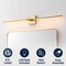 Jonathan Y McKenna 32" Modern Minimalist Dimmable Integrated LED Metal Wall Sconce, Brass Gold JYL7040B - alternate 3