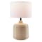 Homeroots 20" Natural Rattan Table Lamp With White Drum Shade 524401 - alternate 3