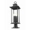 Z-Lite Tiberius 4 Light Outdoor Pier Mounted Fixture, Black/Clear Seedy, 9 In W x 27.25 In H 5017PHBR-533PM-BK - alternate 2
