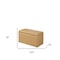 Homeroots 17in Yellow and Brown Upholstered Faux Leather Bench with Flip top 469430 - alternate 2