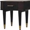 Homeroots 18" Mocha Solid Wood Round One Drawer Nightstand 722584 - alternate 2