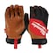 Milwaukee Tool Performance Work Gloves, Goatskin Palm, Polyester Back, XL, Black/Brown/Red 48-73-0023 - alternate 1