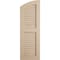 Ekena Millwork Rough Cedar 2 Equal Louver w/Elliptical Top Faux Wood Shutters, 12W x 66H 62 Low Side, PR SHULVL12X66RCPR - alternate 3
