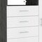 Homeroots 36" White and Gray Four Drawer Combo Dresser With Open Shelf 544047 - alternate 2